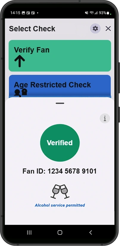 The verifier shows a signed, verified confirmation.